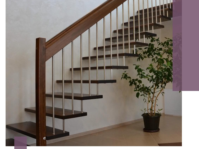 Лестницы на больцах под ключ в Ухте – изготовление и монтаж