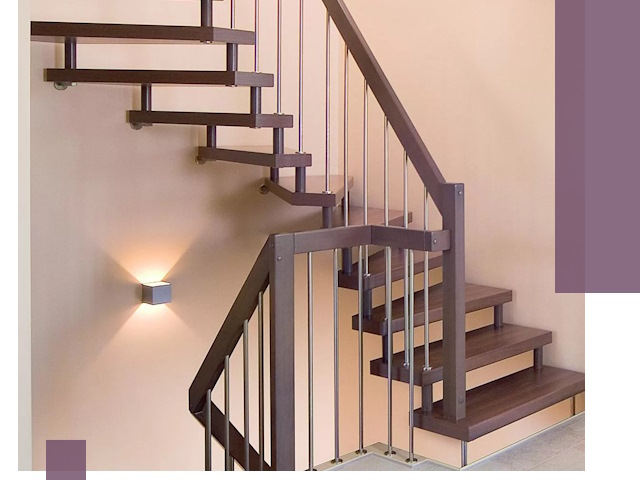 Изготовление лестниц на больцах в Ухте под ключ