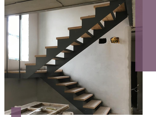 Изготовление лестниц на металлокаркасе в Ухте от производителя