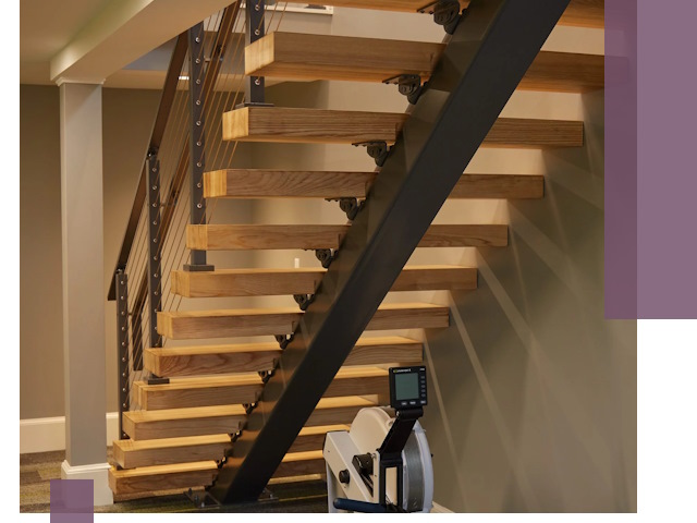 Лестницы на монокосоурах под ключ в Ухте - изготовление и монтаж