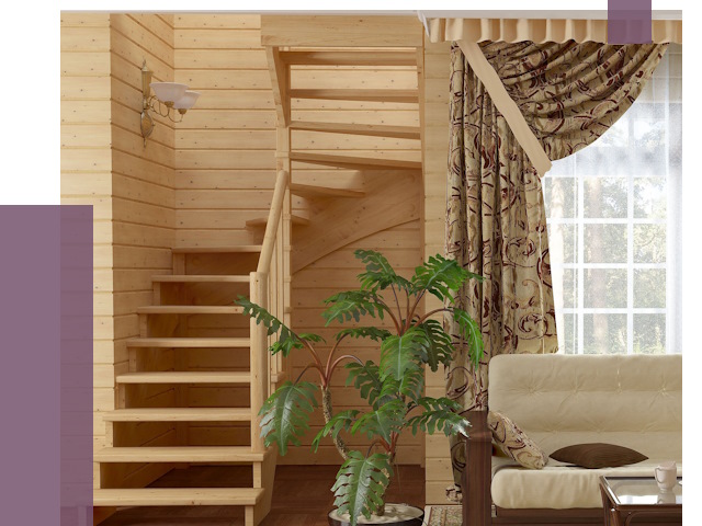 Лестницы для дачи в Ухте от 75178 руб.  | ПРОЛЁТ-Хта