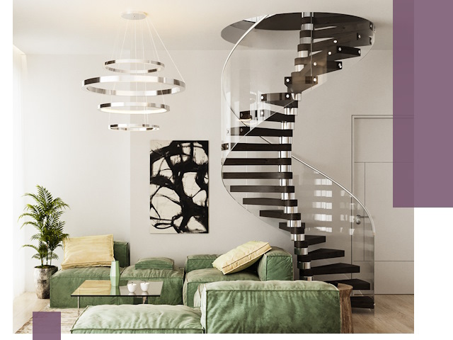 Лестницы для двухуровневой квартиры в Ухте — изготовление и монтаж