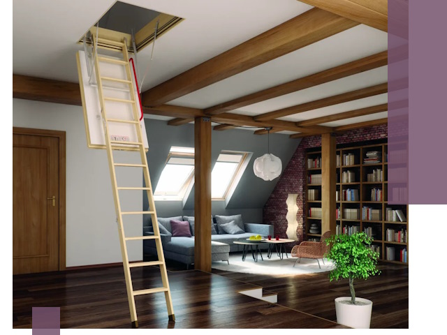 Чердачные лестницы под ключ в Ухте: изготовление и монтаж