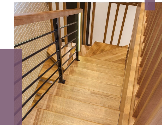 Лестницы из ясеня в Ухте под ключ от 9923 руб. 