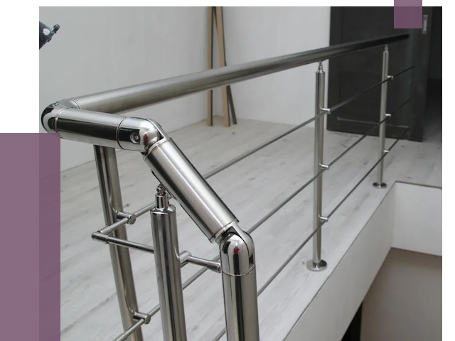 Перила из нержавеющей стали в Ухте от 8910 руб. под ключ | ПРОЛЁТ-Хта
