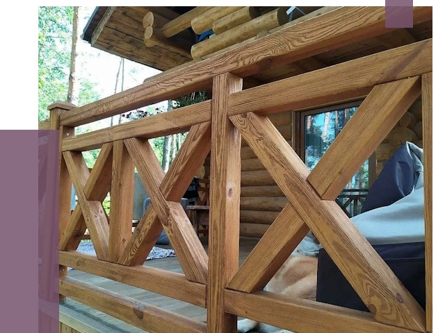 Деревянные перила под ключ в Ухте от 7594 руб. 