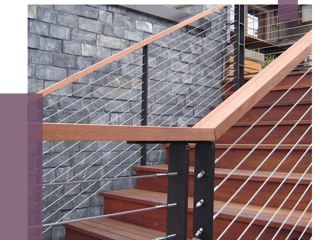 Тросовые перила под ключ в Ухте от 7695 руб.