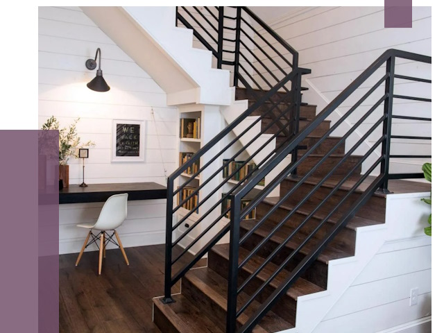 Перила для лестницы в доме в Ухте от 7341 руб. — ПРОЛЁТ-Хта