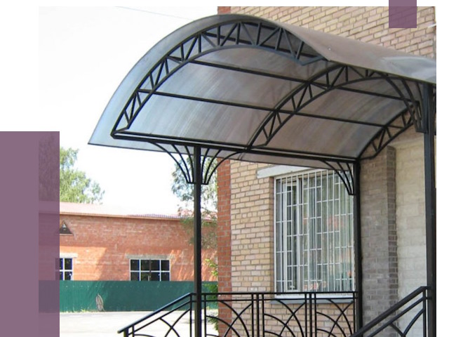 Металлические навесы и козырьки в Ухте от 12656 руб.