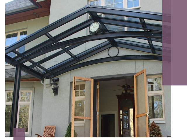 Изготовление и монтаж навесов и козырьков в Ухте