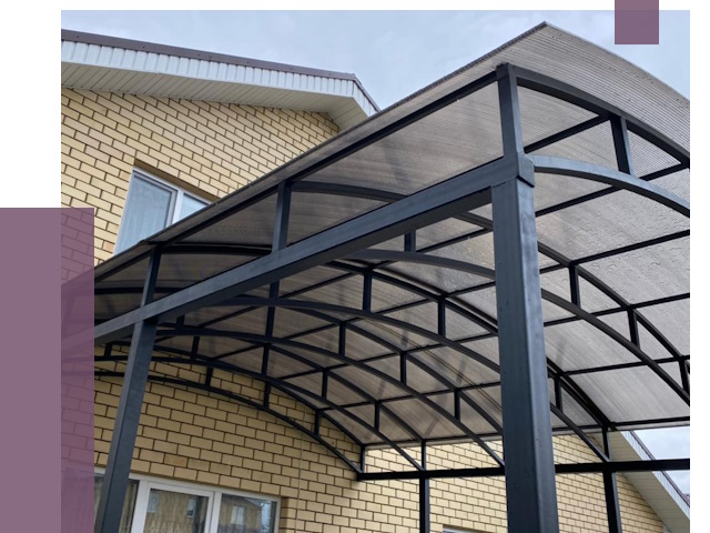 Монтаж козырьков в Ухте от 11391 руб. | ПРОЛЁТ-Хта