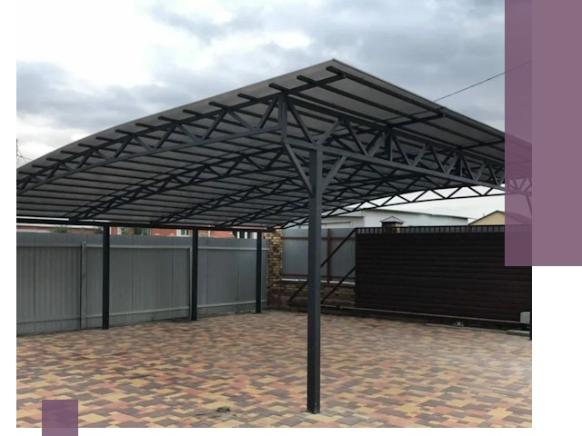 Недорогие навесы под ключ в Ухте — изготовление и монтаж