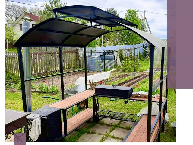 Навесы для барбекю в Ухте: изготовление, монтаж и демонтаж