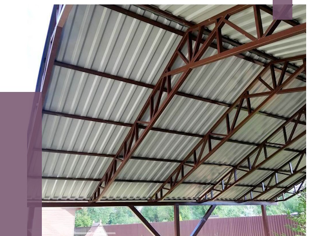 Навесы из профнастила в Ухте от 7290 руб. | ПРОЛЁТ-Хта