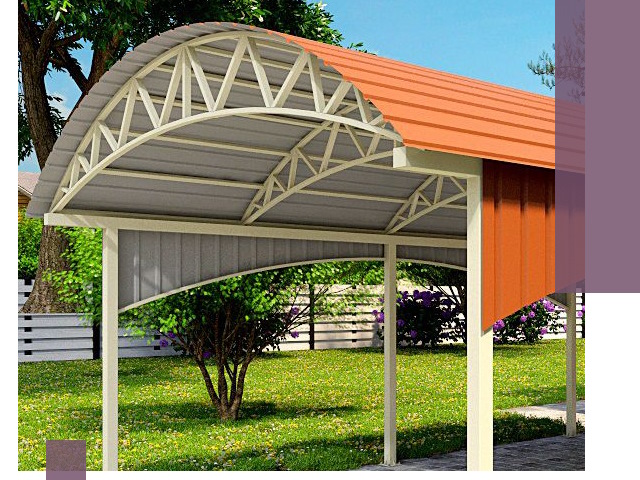 Навесы из профнастила под ключ в Ухте — установка и монтаж