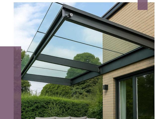 Стеклянные навесы и козырьки в Ухте от 12150 руб.