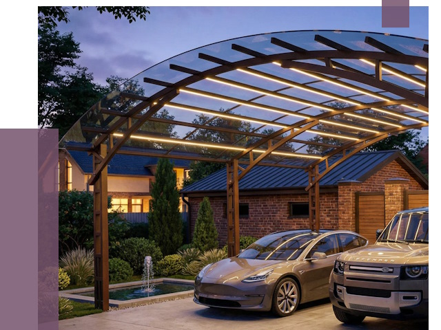 Металлические навесы в Ухте от 12555 руб. под ключ — ПРОЛЁТ-Хта