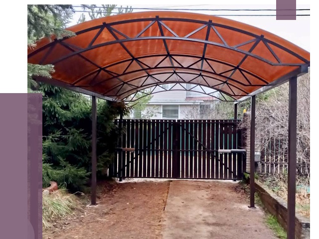 Арочные навесы в Ухте от 12606 руб. — изготовление и монтаж | ПРОЛЁТ-Хта