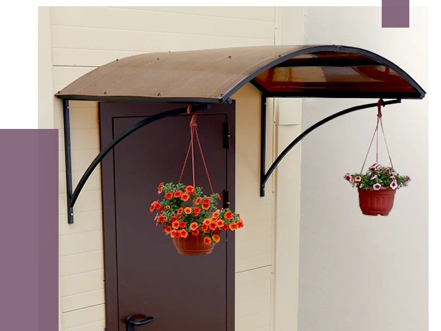 Козырьки над входом в Ухте от 14681 руб.  | ПРОЛЁТ-Хта