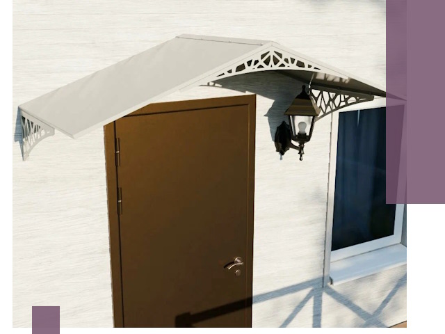 Металлические козырьки на входы и террасы в Ухте