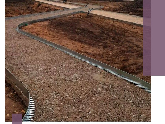 Металлические бордюры под ключ в Ухте — изготовление и монтаж