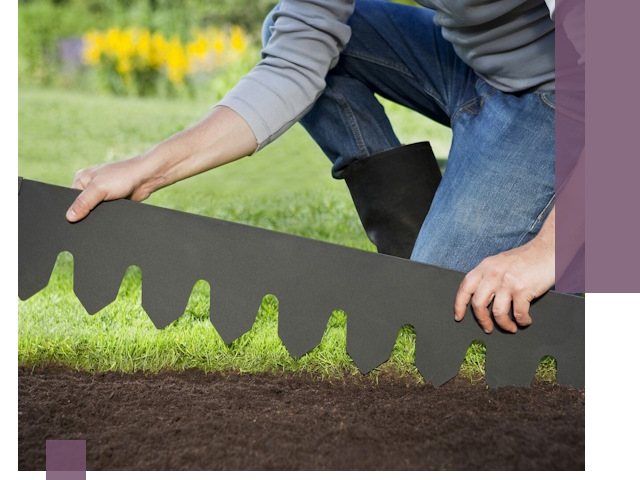 Металлические бордюры для газона в Ухте — изготовление и монтаж