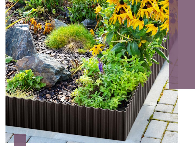 Металлические бордюры для клумб в Ухте — производство и монтаж